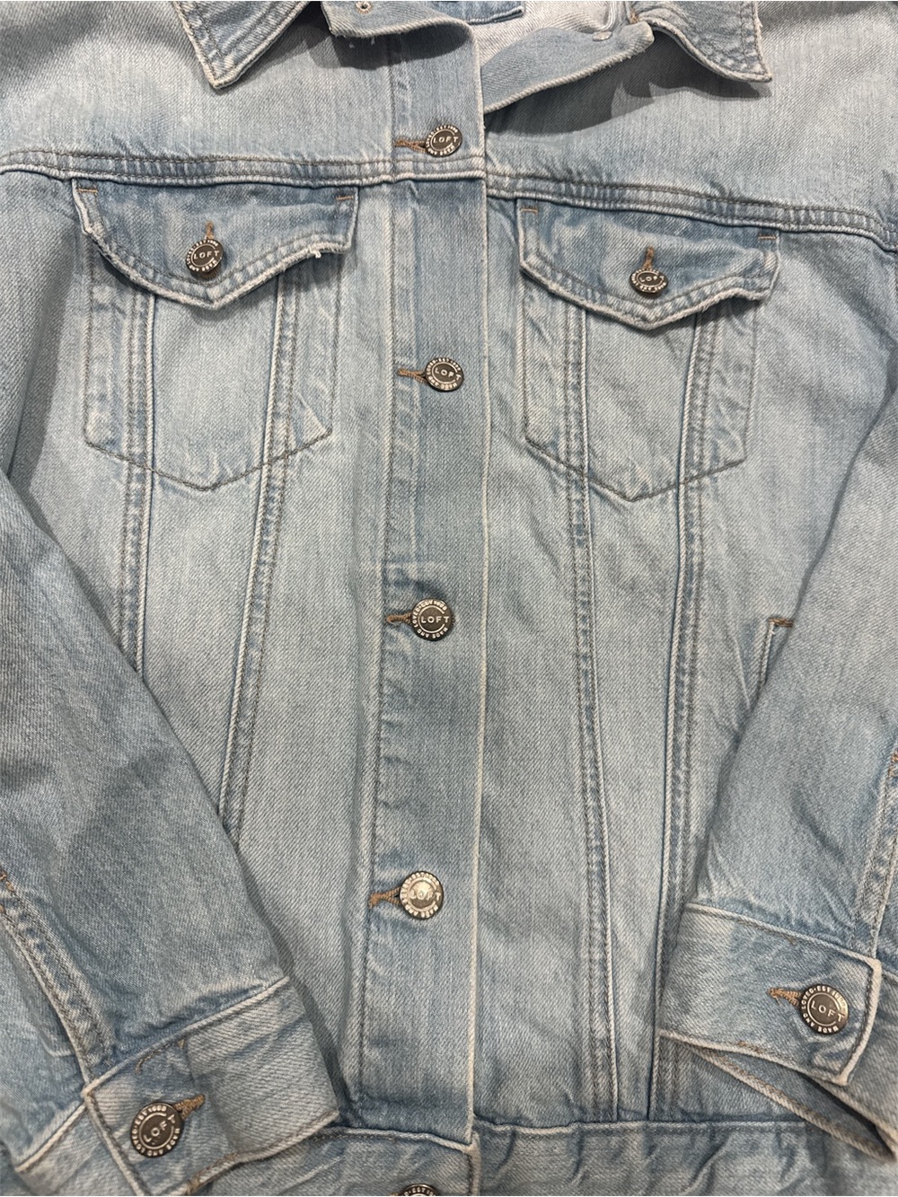 LOFT Light Blue Denim Jacket - Picture 3 of 3